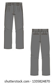 technical drawing sketch trousers vector illustration
