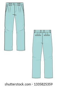technical drawing sketch trousers vector illustration