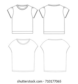 technical drawing sketch t-shirt vector illustration 