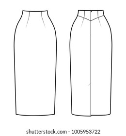 Technical drawing of skirt