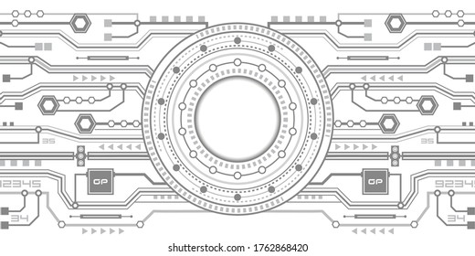 Technical drawing. Technological innovation .Futuristic technology background.Vector illustration.	