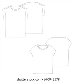 technical drawing t-shirt sketch vector illustration 