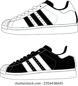 Dibujo técnico - Zapatos superestrella de Unisex