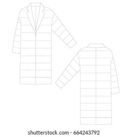 technical drawing vector illustration jacket