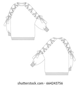 technical drawing vector illustration sweater