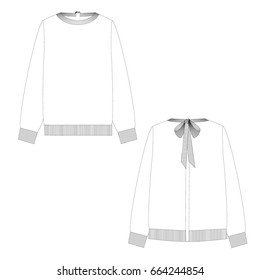 technical drawing vector illustration sweater 