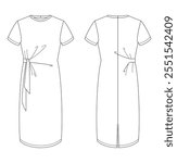 Technical drawing of a women
