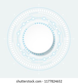 Technical drawing.Fantastic circle .Drawing details . Technical drawing , vector ,illustration.