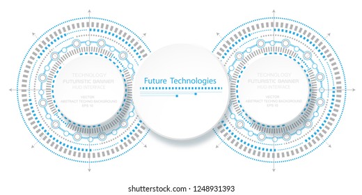 Technical drawing.Future technology, vector .HUD element.