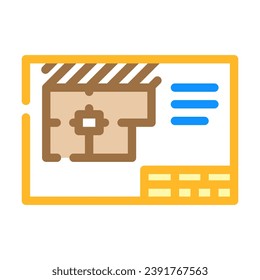 technical drawings architectural drafter color icon vector. technical drawings architectural drafter sign. isolated symbol illustration
