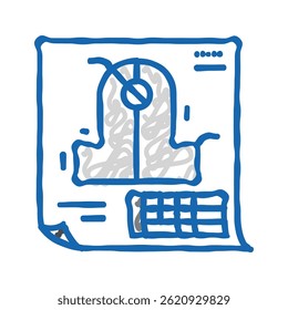 technical drawings architectural drafter doodle icon sketch vector. technical drawings architectural drafter sign. isolated symbol illustration