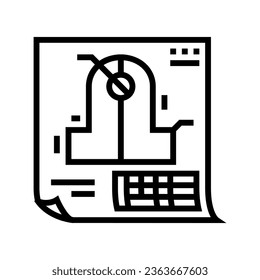 technical drawings architectural drafter line icon vector. technical drawings architectural drafter sign. isolated contour symbol black illustration