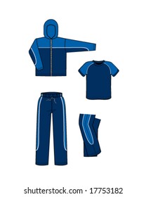 technical drawings of pants design in vectors