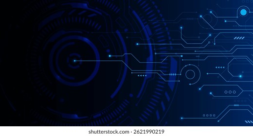 Technical elements formed in the shape of a circle. Vector illustration. Vector Abstract technology circuit lines. Technology vector background.Eps10 vector illustration.