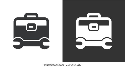 Technical Equipment Container icon. Solid glyph series icon
