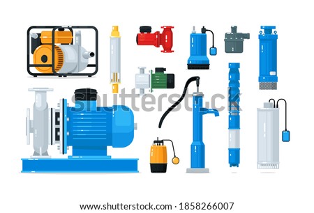 Image, Stock Photo Electric engine of a hydraulic unit.