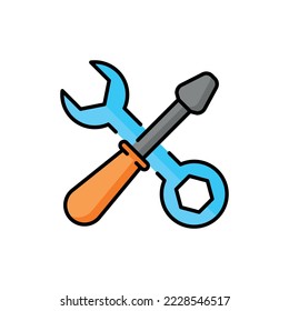 Technical error color line icon. Website banner. Download process. System update.