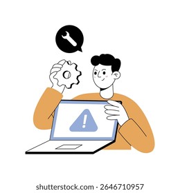Technical Error Modern illustrations. Eps 10 file on transparent background