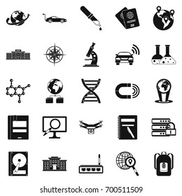 Technical evolution icons set. Simple set of 25 technical evolution vector icons for web isolated on white background