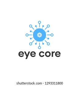 Technical Eye Core Futuristic Logo Symbol