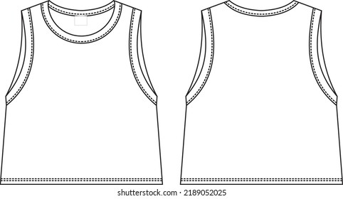 Technical Fashion Design Cropped Raglan Tee.