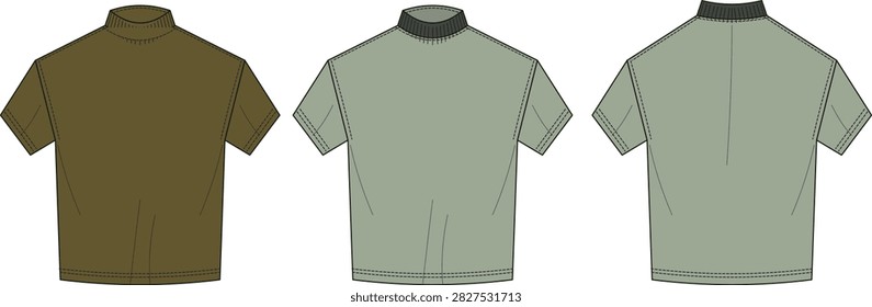 Technical flat sketch illustration