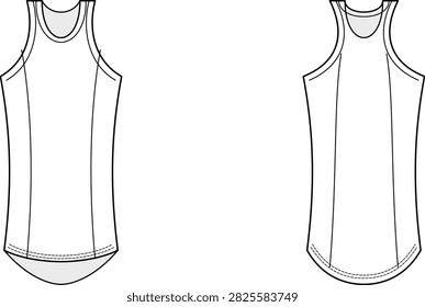 A technical flat sketch