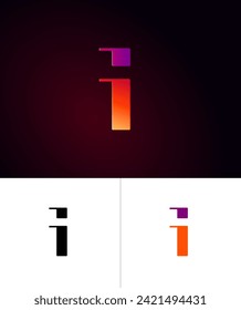 Fuente técnica futura, alfabeto digital, letra 3d original de moda I para diseño de interfaz, diseño de logotipo, ilustraciones vectoriales definidas 10EPS