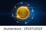 Technical graph of Bitcoin in futuristic concept