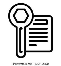 Technical guide icon. Outline technical guide vector icon for web design isolated on white background