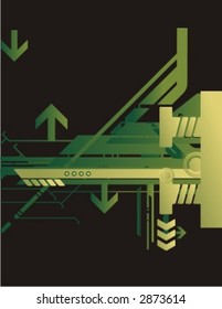 Serie técnica de fondo de medio tono. Revisa mi portafolio para mucho más de esta serie así como miles de artículos similares y otros grandes vectores.