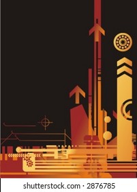 Serie técnica de fondo de medio tono. Revisa mi portafolio para mucho más de esta serie así como miles de artículos similares y otros grandes vectores.