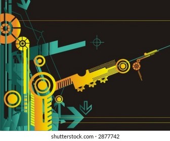 Technical halftone background series. Check my portfolio for much more of this series as well as thousands of similar and other great vector items.