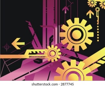 Technical halftone background series. Check my portfolio for much more of this series as well as thousands of similar and other great vector items.