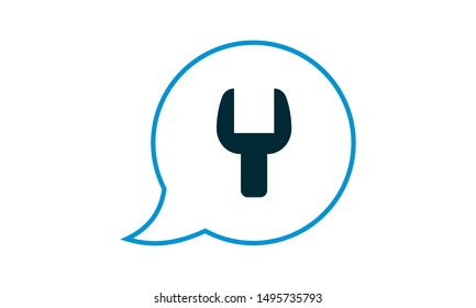  Technical help  icon. Flat style vector graphical symbol.