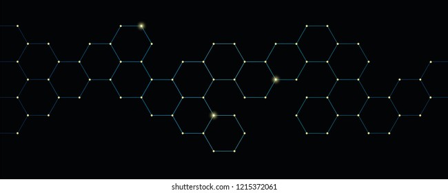 technical honeycomb background digital electronics vector illustration EPS10