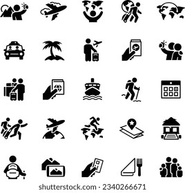 Technical icon set, Pro technical icons set simple style vector image