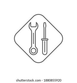 Technical icon vector, Engineering simple icon template, Creative Setting icon design, Illustration