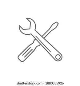 Technical icon vector, Engineering simple icon template, Creative Setting icon design, Illustration