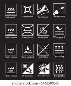 Technical icons fashion sportswear Vector