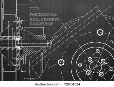 Technical illustration. Mechanical engineering. Background. Black background. Points
