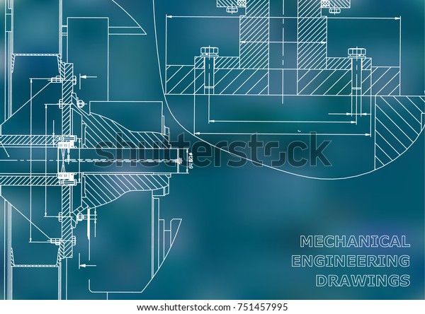 Technical Illustration Mechanical Engineering Backgrounds Engineering Stock Vector Royalty Free