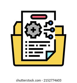 vector de icono de color de información técnica. signo de información técnica. ilustración de símbolo aislado