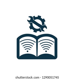 Technical information. Consultation, service. Vector icon, white background.