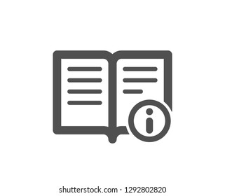 Technical information icon. Instruction sign. Quality design element. Classic style icon. Vector