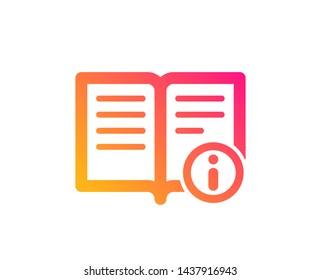 Technical information icon. Instruction sign. Classic flat style. Gradient technical info icon. Vector