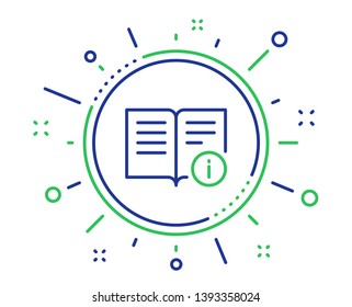 Technical information line icon. Instruction sign. Quality design elements. Technology technical info button. Editable stroke. Vector