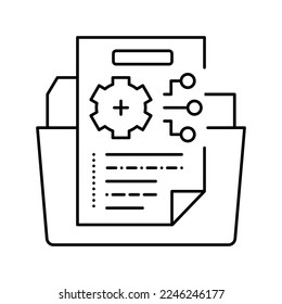 technical information line icon vector. technical information sign. isolated contour symbol black illustration