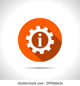 Technical information web icon, vector illustration