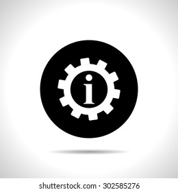 Technical information web icon, vector illustration